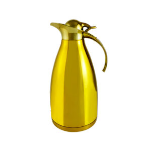 custom color 2L  New Trend Flasks Dispenser Coffee Tea Jug Vacuum Gold Coffee Milk Jug Golden Body Vacuum Flask Thermos