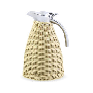 Woven Rattan 1.5l Stainless Steel Pour Over Coffee Tea Thermal Vacuum Jug Flask